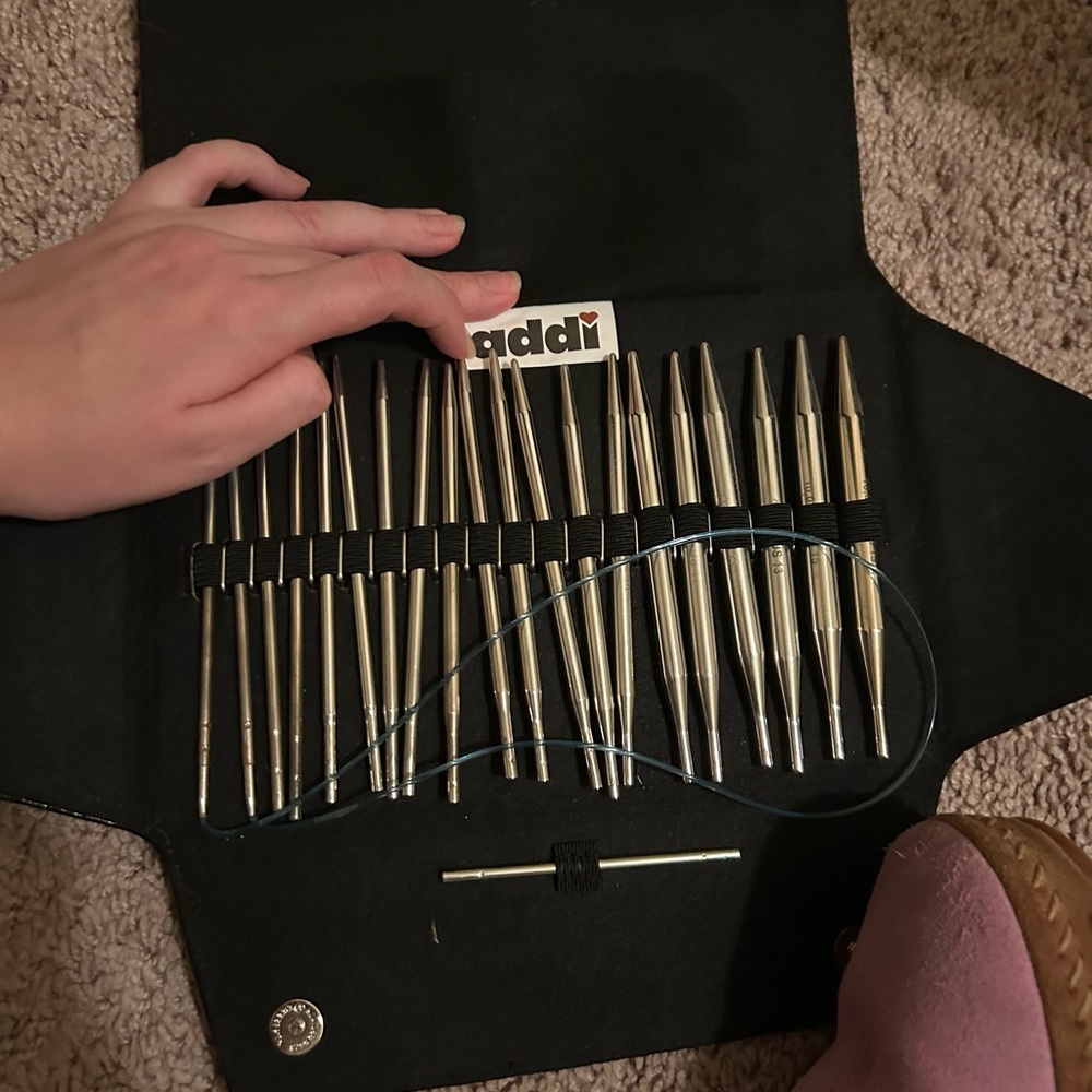 Addi Interchangeable Knitting Needle Set with Case